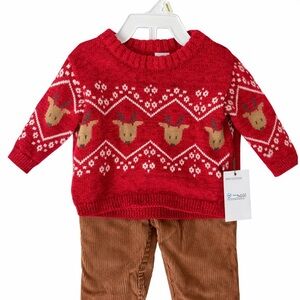 Carter's Red and Brown Kids Matching Set